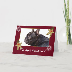 Festividades Cartão Feliz de Natal para Buldogue Francês