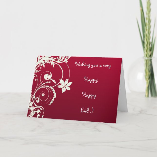 Festividades Cartão feliz feliz de Eid (Frente)