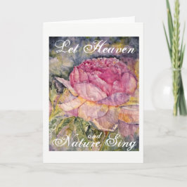 Festividades Cartão Feriado de Aquarela Floral Nature Sing