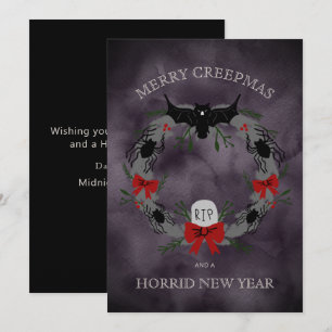 Festividades Cartão Feriado de Férias de Creepmas de Feliz Engr