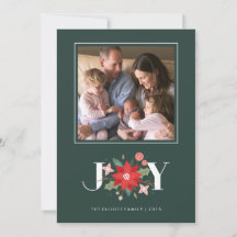 Cartão Feriado de Joy Flourish - Pinho