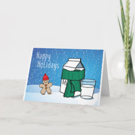 Festividades Cartão Feriado Engraçado de Neve "Milk & Ginger"