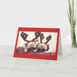 Festividades Cartão festivo temático do Natal do filhote de