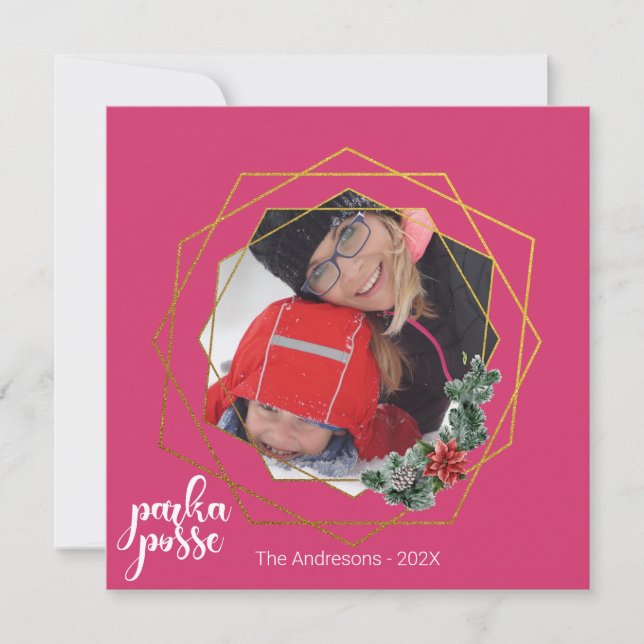 Festividades Cartão Festivo Único de Natal 🎄 Parka Posse (Frente)