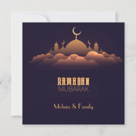 Festividades Cartão Flat de Férias Ramadan Mubarak