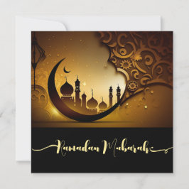 Festividades Cartão Flat de Férias Ramadan Mubarak