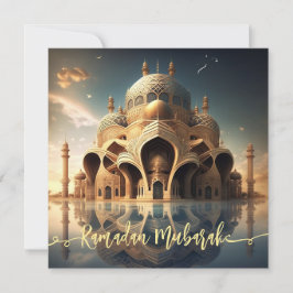 Festividades Cartão Flat de Férias Ramadan Mubarak
