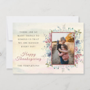 Festividades Cartão Floral de Férias Floral de Ação de Gra