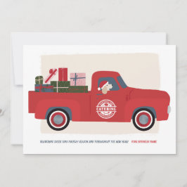 Festividades Cartão ilustrado de férias corporativo de caminhão