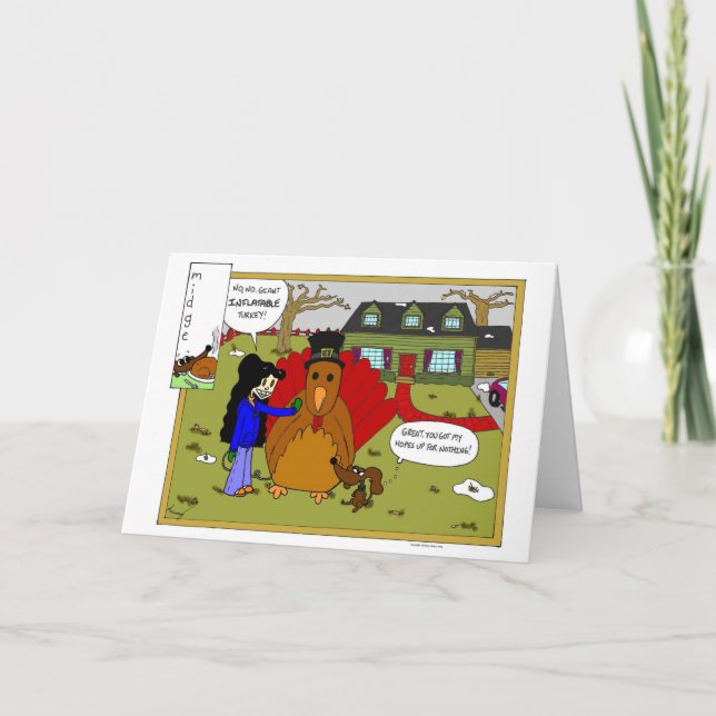 Festividades Cartão inflável da acção de graças de Turquia do (Frente)