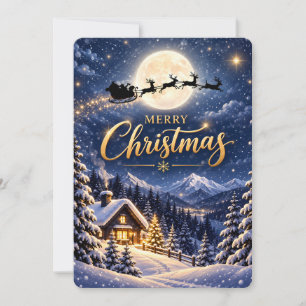 Festividades 🌙🎄 Cartão Mágico de Natal com Luar ❄️✨