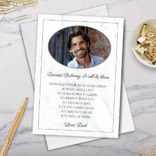 Festividades Cartão Memorial Elegante Moderno de Pai a Formando