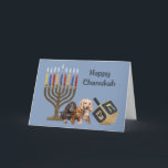 Festividades Cartão Menorah Dreidel2 de Chanukah do Dachshund<br><div class="desc">Recordar a família e os amigos durante a estação de Chanukah é uma maneira maravilhosa de permanecer em contacto com as pessoas que você ama e se importa aproximadamente. Eu criei estes cartões de Chanukah do cão com amor e o cuidado e eu somos certos que qualquer um que ama...</div>