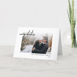 Festividades Cartão Mínimo Preto de Natal Feliz