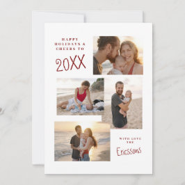 Festividades Cartão Moderno de Colagem de Múltiplas Fotos