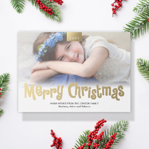 Festividades Cartão Moderno de Fotografia Personalizada para Fe