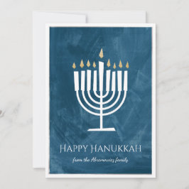 Festividades Cartão moderno de Menorah Hanukkah com suporte da