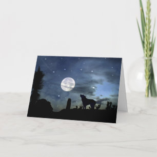 Festividades Cartão Natal Nativo Americano do Sudoeste de Coyot