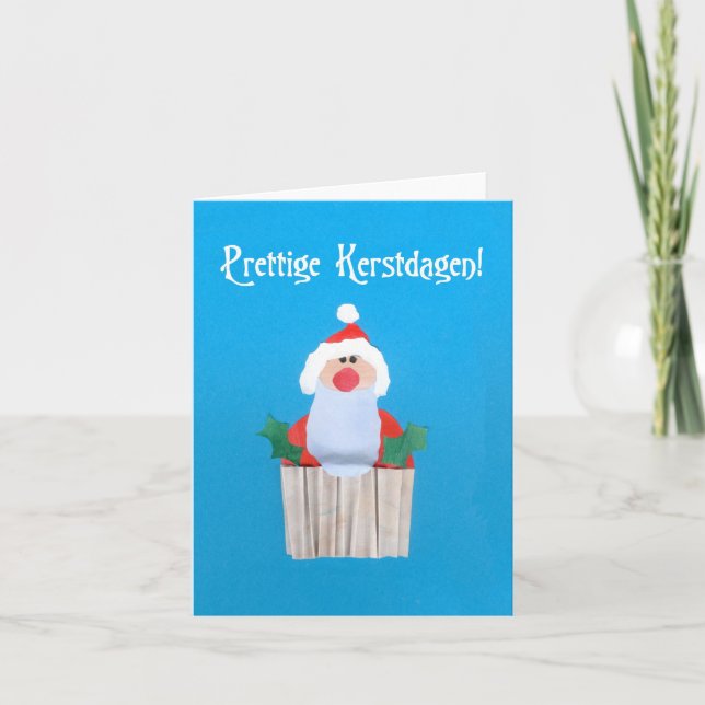 Festividades Cartão neerlandês de "Cupcake de Natal com Papais  (Frente)