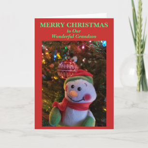 Festividades Cartão neto de Natal Snowman