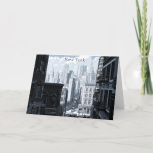 Festividades Cartão NYC preto e branco de Nova Iorque