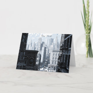 Festividades Cartão NYC preto e branco personalizado de Nova Io