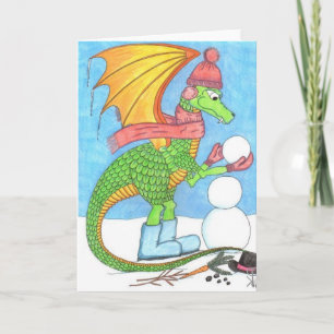 Festividades Cartão para Todas as Ocasões do Dragão de Neve