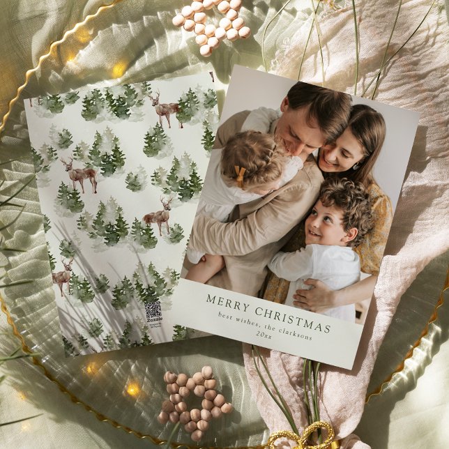 Festividades Cartão Personalizado de Feriado da Família Moderna (Criador carregado)