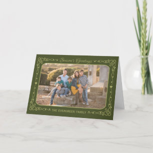 Festividades Cartão Personalizado de Foto e Texto para Saudaçõe