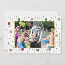 Festividades Cartão Personalizado de Foto Natal "Ornamentos/Est