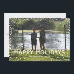 Festividades Cartão personalizado de neve com foto completa<br><div class="desc">Todo o texto é completamente personalizável para você criar um cartão personalizado exatamente como deseja.</div>