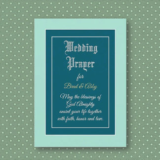 Festividades Cartão personalizado de oração de casamento bonito
