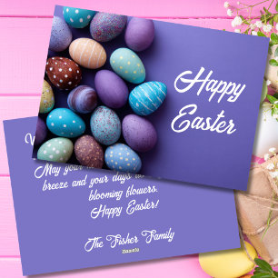 Festividades Cartão Personalizado de Páscoa com Ovos de Páscoa