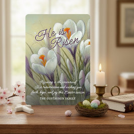 Festividades Cartão Personalizado de Páscoa Floral de Crocus El