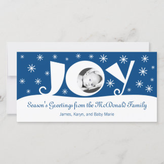 Festividades Cartão Personalizado de Saudação Fotográfica "Joy"