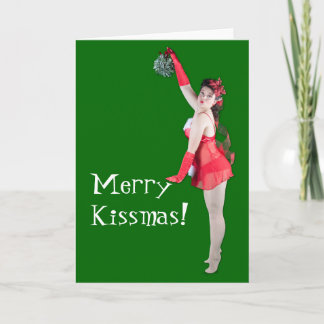 Festividades Cartão Pinup Feliz de Natal
