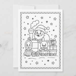 Festividades Cartão Plano de Colorir Natal Divertido para Crian
