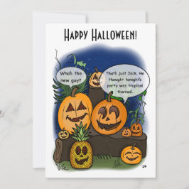 Festividades Cartão Plano de Feriado do Halloween Uma Noite Par