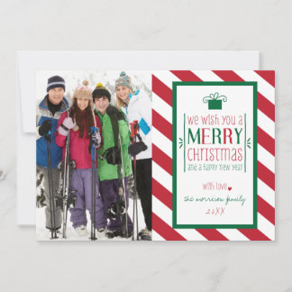 Festividades Cartão plano de fotos de Natal Feliz