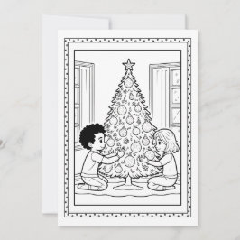 Festividades Cartão Plano de Natal para Colorir Árvore de Natal