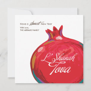 Festividades Cartão Plano de Romã do Rosh Hashanah