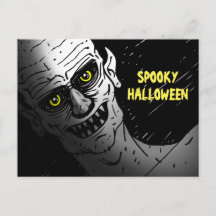 Cartão postal assustador de Halloween