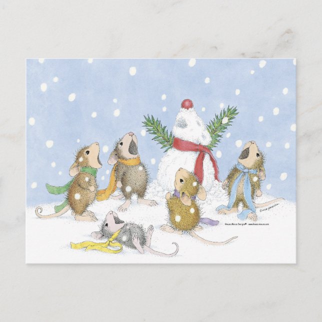 Festividades Cartão postal com Designs de mouse doméstico® (Frente)