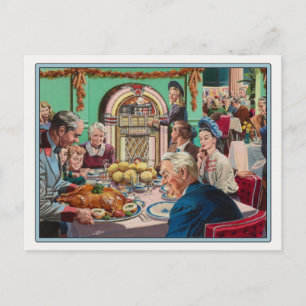 Festividades Cartão postal com Vintage Ação de Graças