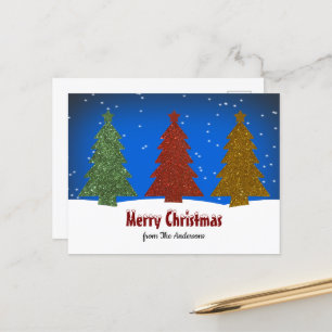 Festividades Cartão postal da árvore de Natal Merry