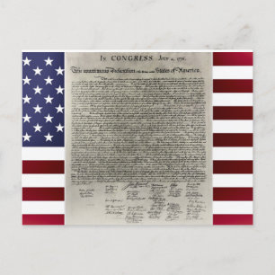 Festividades Cartão postal da Declaração de Bandeira America