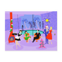 Cartão postal da festa de Natal Tropical