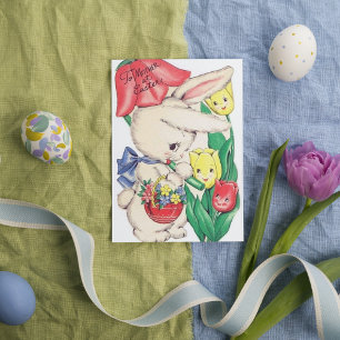 Festividades Cartão postal da Páscoa de Feriado de Retro Vint
