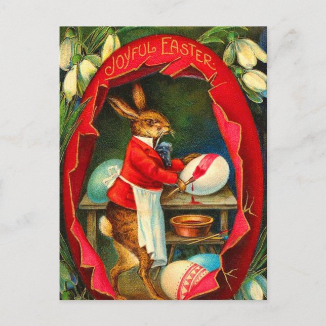 Festividades Cartão postal da Páscoa de Vintage (Frente)