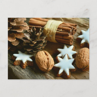 Festividades Cartão postal das nozes de natal de canela